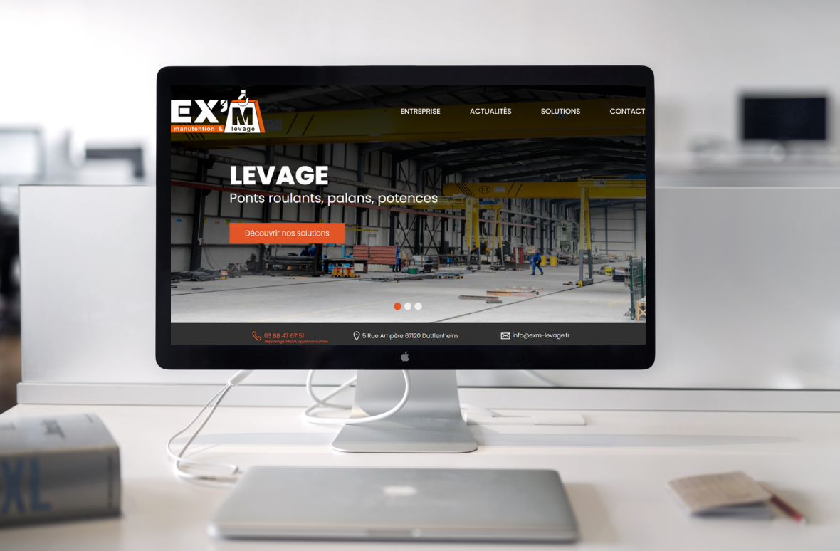 Nouveau site internet pour EX'M Levage et manutention